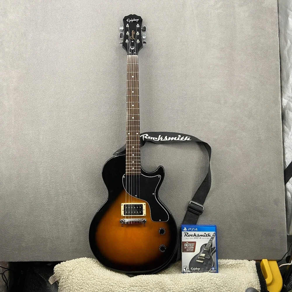 Epiphone Les Paul Junior Electric Guitar Sunburst Finish w/ Rocksmith Game Disc